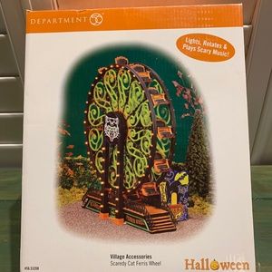 Dept 56 Scaredy Cat Ferris Wheel Halloween Village